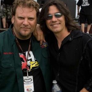 Mighty Mike Quinn and artist Mark Slaughter