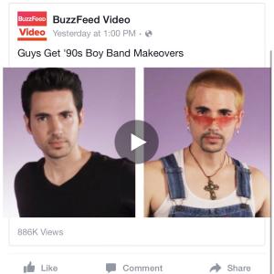 As AJ McLean from the Backstreet Boys in a digital short for BuzzFeed Motion Pictures.