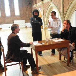 Rehearsals in London  Betrayal by Harold Pinter  with Thomas Tinker John Simm Colin Tierney director Nick Bagnall and Alex Thorpe