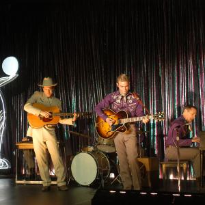The Cowboy Copas band on the set of 