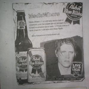 Pabst Blue Ribbon Beer - Print Advertisement Featuring Mikee Plastik.