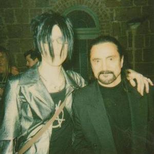 Mikee Plastik and Tom Savini at the Wrap Party for the film Web of Darkness Circa 2001