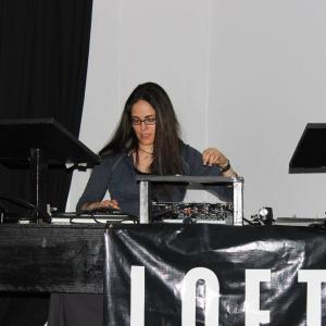 Gina in Austin, TX filling in as late night DJ for the UT MFA cast party of director Mariam Aziz's 