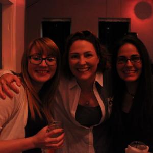 L to R. . .writer Teresa Warner (Who is Paloma Carter?), Mary Anzalone (Paloma), and Gina Fanara (co-producer of TX based Lonesome Films) at the cast party for Director Mariam Aziz's 