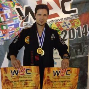 Lucas Sullivan right after he won his 2 Gold Medals in Portuagal at the WAC World All Styles Championship