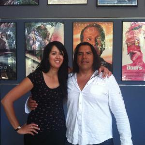 Director Alison Kathleen Kelly and actor Bo Gallerito The Indian at the UCLA Screening of A Grave Mistake
