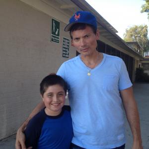 Christian with Rico Simonini, the Director of 'The Catch'. Christian filmed on this movie.
