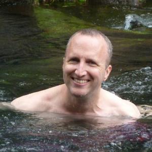 Musician/Composer Steven Cravis takes a cool and refreshing break in the Philippines.