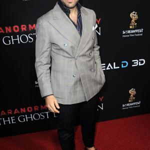 Jared Van Doorn on the red carpet for the Paranormal Activity Ghost Dimension premiere