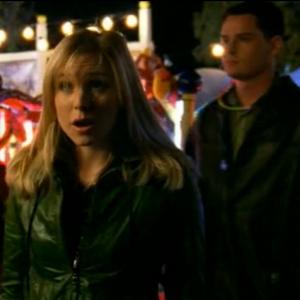 With Kristen Bell on Veronica Mars.
