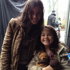With Seychelle on the set of Falling Skies Season 3