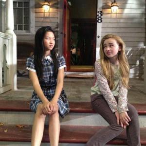 Still of Young April and Young Chloe from The Goodwin Games