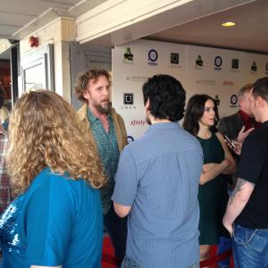 Jayson Warner Smith with Clayne Crawford and Abigail Spencer at the Rectify screening at the Atlanta Film Festival 2013.