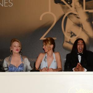 I the Cannes Press Box with Actresss Claryn Scott and Laura Yates discussing our films Malea Beloved  Essential Travel