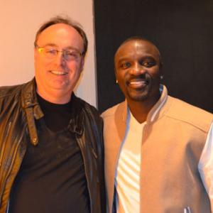 Steve Owens and Akon at Xavier Music Shoot