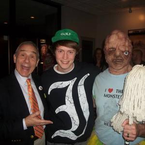 Kellen Lloyd Kaufman and Toxie at the Buffalo screening premiere of Return to Nuke Em High Volume 1 at the Amherst Theater in Buffalo NY