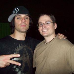 Criss Angel and Shawn Lecrone on the set of Mindfreak Las Vegas NV