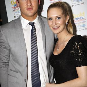 James Pratt with Emily Whitechurch at the Channel Nine Sydney Children's hospital gold event.