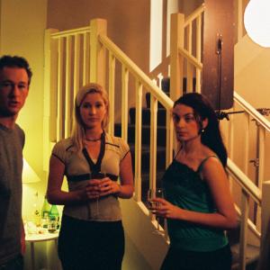 James Pratt , Zara Nicely, and Anna Lea Russo on the set of In The Middle.