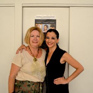 Caf Milonga premiere Jo Ann with the tango dancer Andrea of AG TANGO