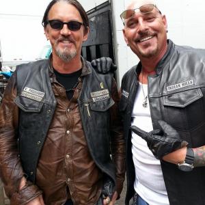 Me and Tommy season 7 right after shooting our scene for episode 9 on the SOA set