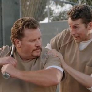Prison Inmate Noah Staggs taking Batting tips from Comedy Bang Bang StarScott Aukerman