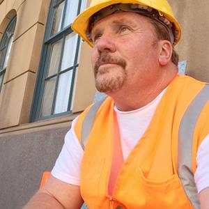 On set of  Funny or Die  Construction Worker