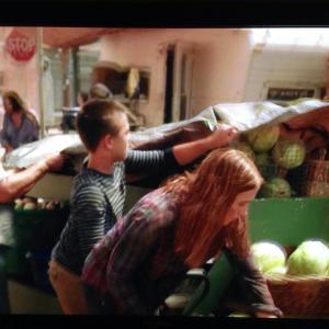Loading the fruit cart in Willoughby with Braden and Janie on Revolution episode 23