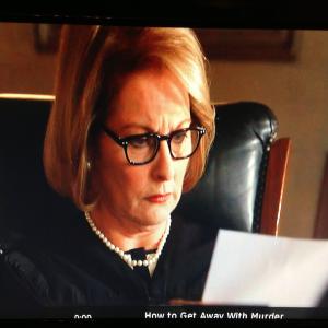 Catherine Carlen as Judge Emily Hargrove in ABCs How To Get Away With MURDER with Viola Davis Director Debbie Allen