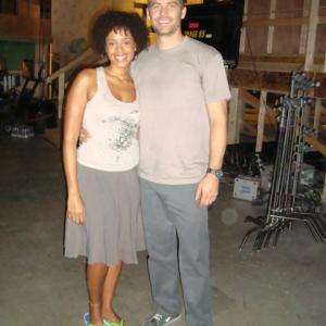 With Paul Walker on the set. Fast Five