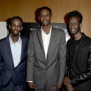 Faysal Ahmed, Barkhad Abdi and Mahat M. Ali at event of Kapitonas Phillips (2013)