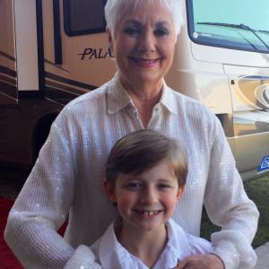 Corbin with Shirley Jones after their final performance of The Music Man in Concert national tour Corbin played the local Winthrop
