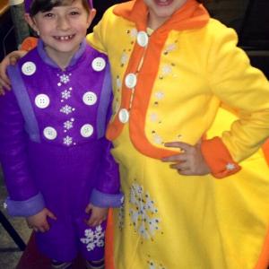 Grace and Corbin backstage during ELF at the Arkansas Repertory Theatre