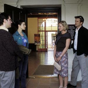 Still of Gretchen Mol Rachel Weisz Paul Rudd and Frederick Weller in The Shape of Things 2003