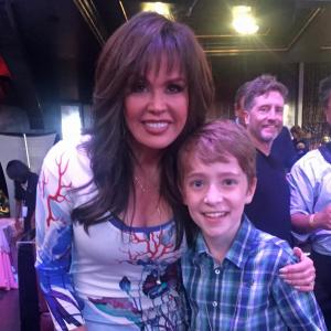 Connor Kalopsis and Marie Osmond Children's Miracle Network event