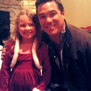 Jingle Belle Movie set with Dean Cain.