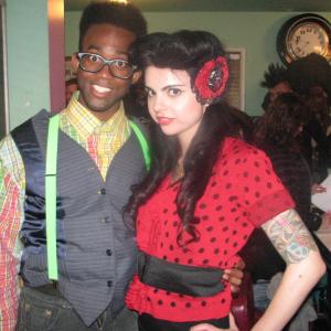Pandie Suicide and Motown Maurice on the set of Neon Trees  Everybody Talks