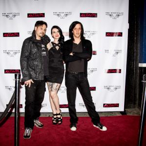 Pandie Suicide with Rob Patterson and Jeordie White at the Los Angeles premiere of Massacre at Busbys East