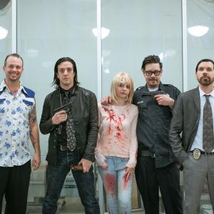 Pandie Suicide on set of MASSACRE 2015 with Jeff Hilliard Jeordie White Rob Patterson and London May