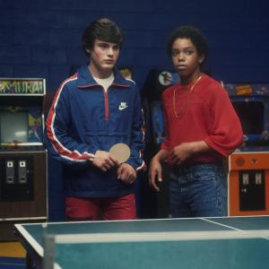Still of Marcello Conte and Myles Massey in Ping Pong Summer 2014