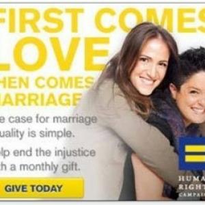 Human Rights Campaign HRC  Marriage Equality print ad with Andrea Verdura