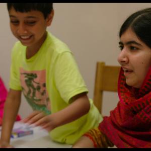 Toor Pekai Yousafzai Atal Yousafzai and Malala Yousafzai in Birmingham England