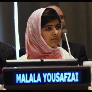 Malala Yousafzai at the United Nations General Assembly in New York City.