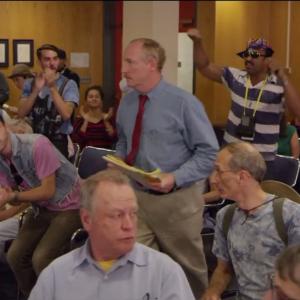 Joseph K Bevilacqua as Angry Towns person (bottom right with hat on back) HITS Feature Film Directed by David Cross, 2013