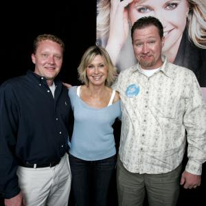 from left; My brother, Tommy along with Olivia Newton-John, then me. Backstage at her Sanoma County concert.
