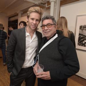 LOS ANGELES, CA - MAY 09: Artist Bryan Fox (L) and producer Sandy Gallin attend We. Alone. a photography exhibit by Bryan Fox at Think Tank Gallery on May 9, 2015 in Los Angeles, California. (Photo by Jason Kempin/Getty Images for Bryan Fox)