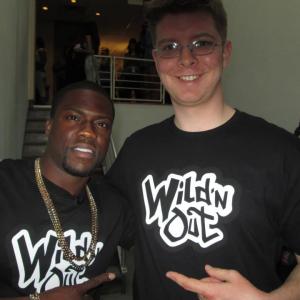 Jacob Williams and Kevin Hart backstage before taping an episode of Wild N Out 2013