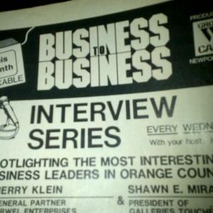 BUSINESS TO BUSINESS MAGAZINE SHOW HOST