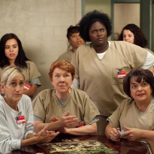 Still of Beth Fowler Constance Shulman Lin Tucci and Danielle Brooks in Orange Is the New Black 2013