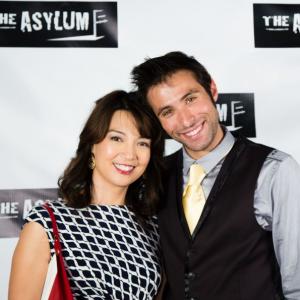Mitch and Ming-Na Wen at the Super Cyclone Premiere